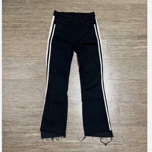 Mother Insider Crop Step Fray Guilty Racer Jeans Womens 25